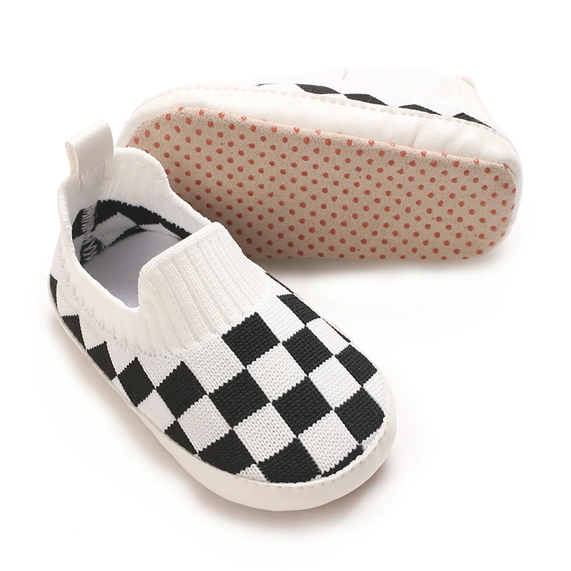 Klassische karierte Sportschuhe für Kleinkinder, Jungenschuhe für Mädchen, atmungsaktive Mesh-Baumwollsohle, lässig, Sport, 0–18 Monate, Baby Walk – Detail 4