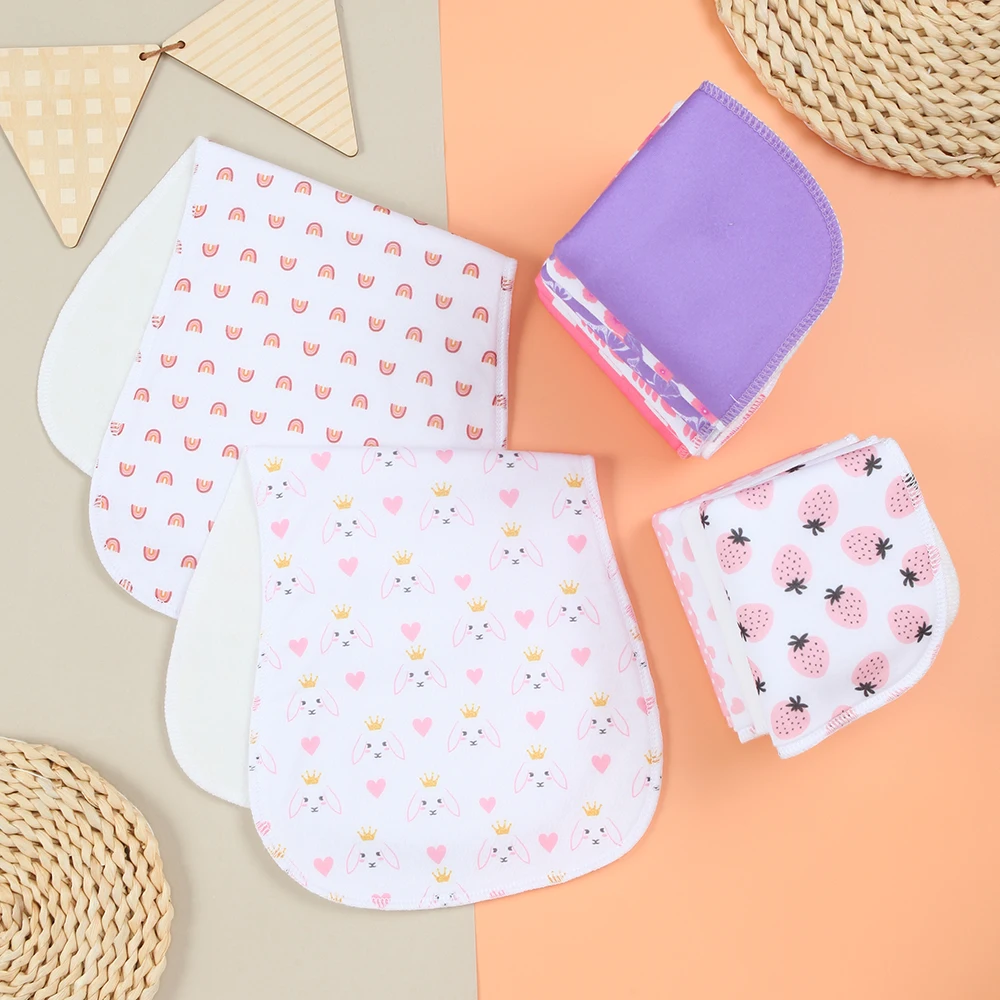 

Burp Cloths Baby Girl - 12 Pcs Soft & Plush Newborn Spit Up Rags, Super Absorbent Infant Towels for Milk Spit Up