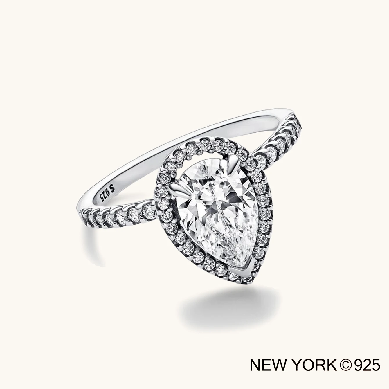 1 قطعة 925 فضة الموضة الراقية خاتم الماس الفاخرة الرائعة ، خاتم الماس بيضة الحمام ، خاتم الزواج ، المشاركة