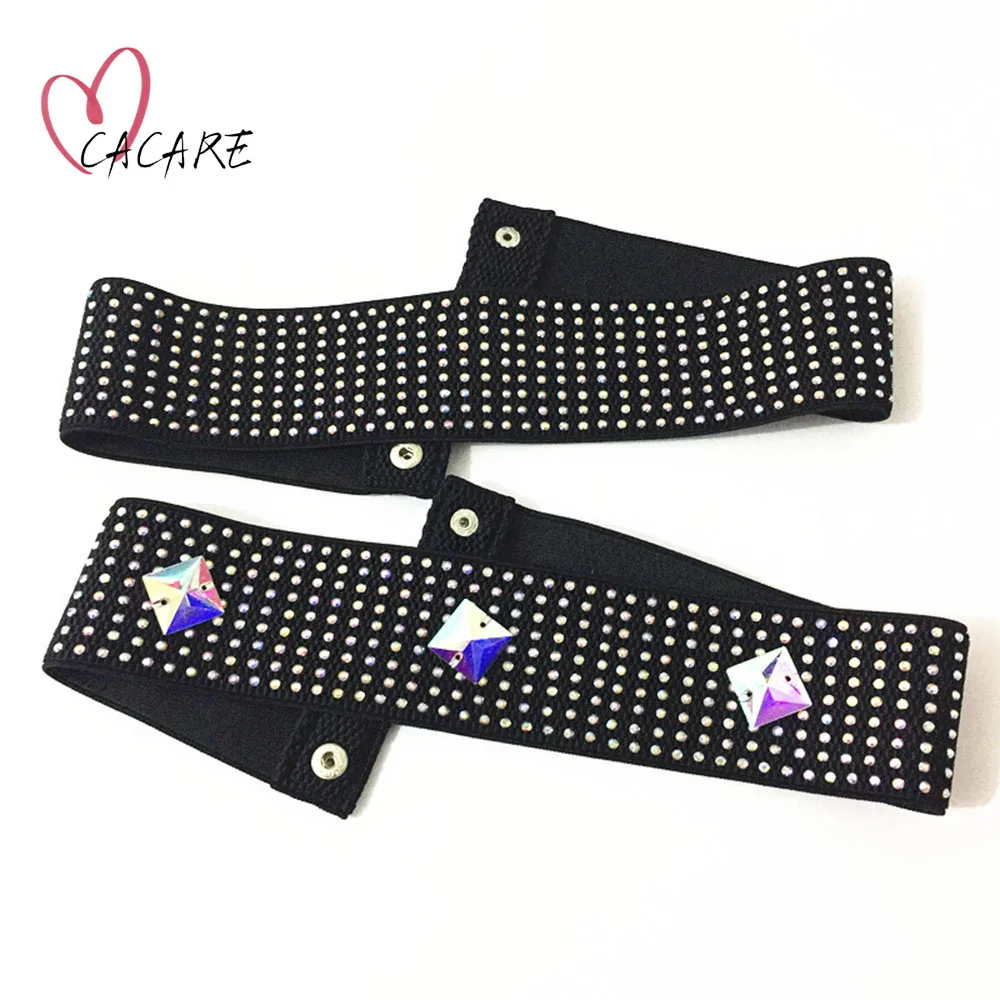 

6cm Cummerbund Women Rhinestones Elastic Waist Belt for Latin Ballroom Waltz Salsa Dance Dresses Costume D1307 Fashion Belt