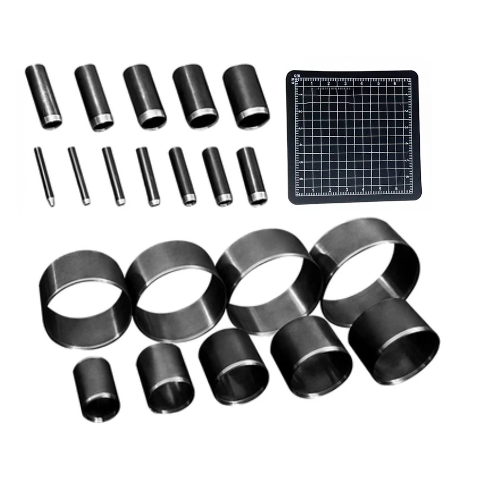 Leather Cutting Punch Kit with Multi Size Circular Dies and Cutting Pad for DIY Craft Projects and Leatherworking