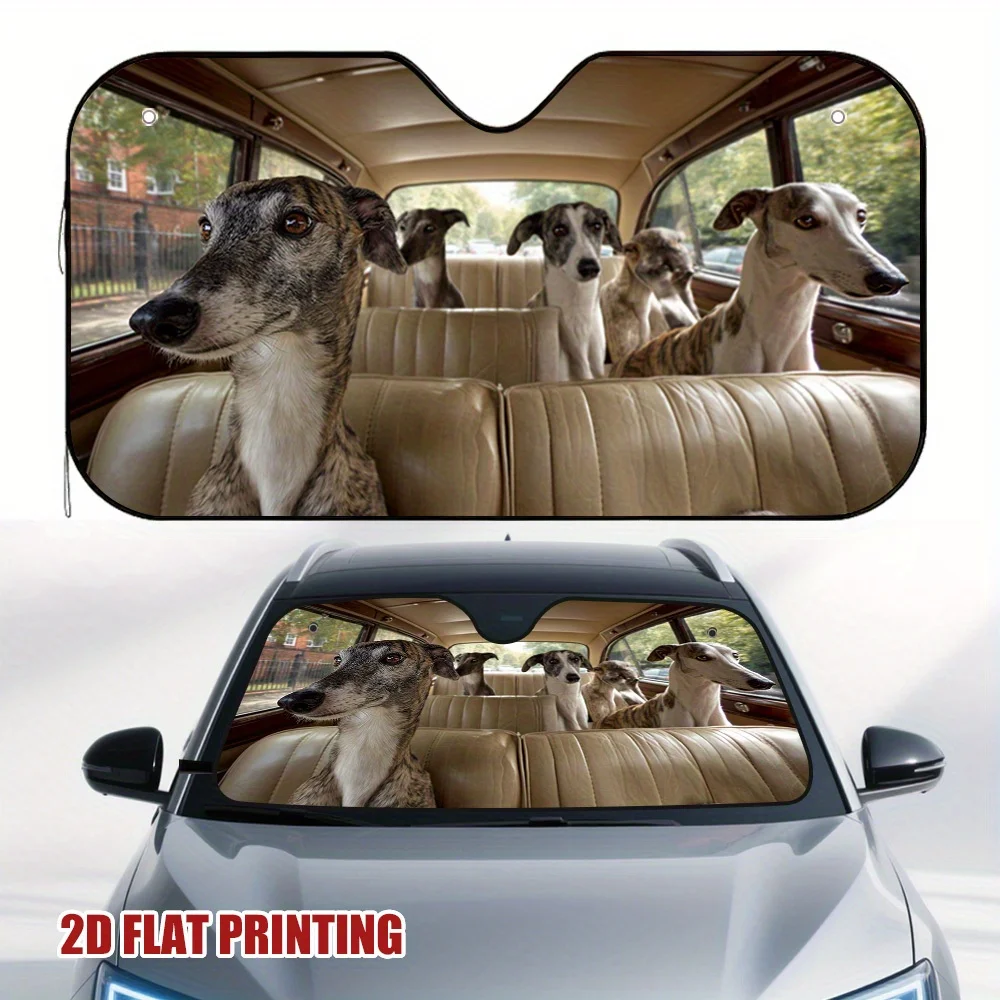 

1 шт. Автомобильный солнцезащитный козырек Greyhound Roadtrip — 2D-плоская печать, регулируемый ремешок, фильтр солнечного света, сохраняет комфортный интерьер автомобиля, I