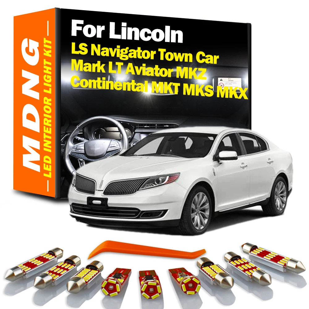 Kit de luz de mapa de lectura Interior LED para Lincoln LS Navigator Town Car Mark LT Aviator Continental MKT MKS MKX MKZ, accesorios de coche