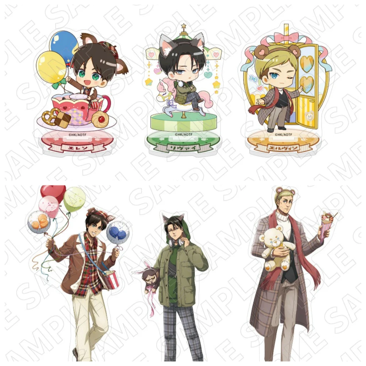 ゲームエルウィン・スミスエレン・イェーガーリーヴァ・アッカーマンアクリルスタンド人形アニメフィギュアモデルプレートコスプレおもちゃギフト用