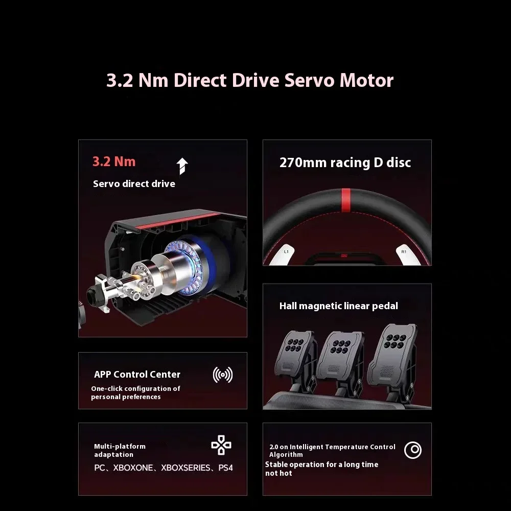 

PXN V10 PRO Direct Drive Racing Simulator Game Steering Wheel Euro Truck 2 for PC/Xbox/PS