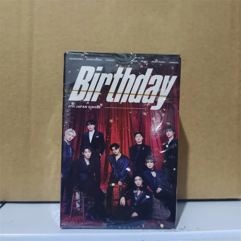 55pcs/set ATEEZ Album 4th JAPAN SINGLE BIRTHDAY Greeting Card LOMO Card Hongjoong Seonghwa Yunho Wooyoung Photo Card Postcard