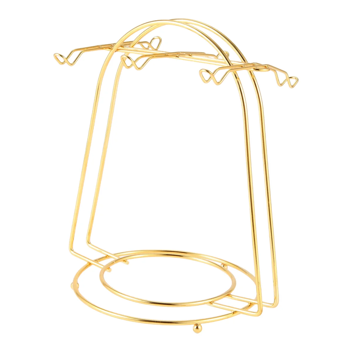 HOT Nordic Home Kitchen Tabletop Coffee Mug Holder 6 Cups Stand Gold Metal Cups Holders Rack Drain Organizer Rack