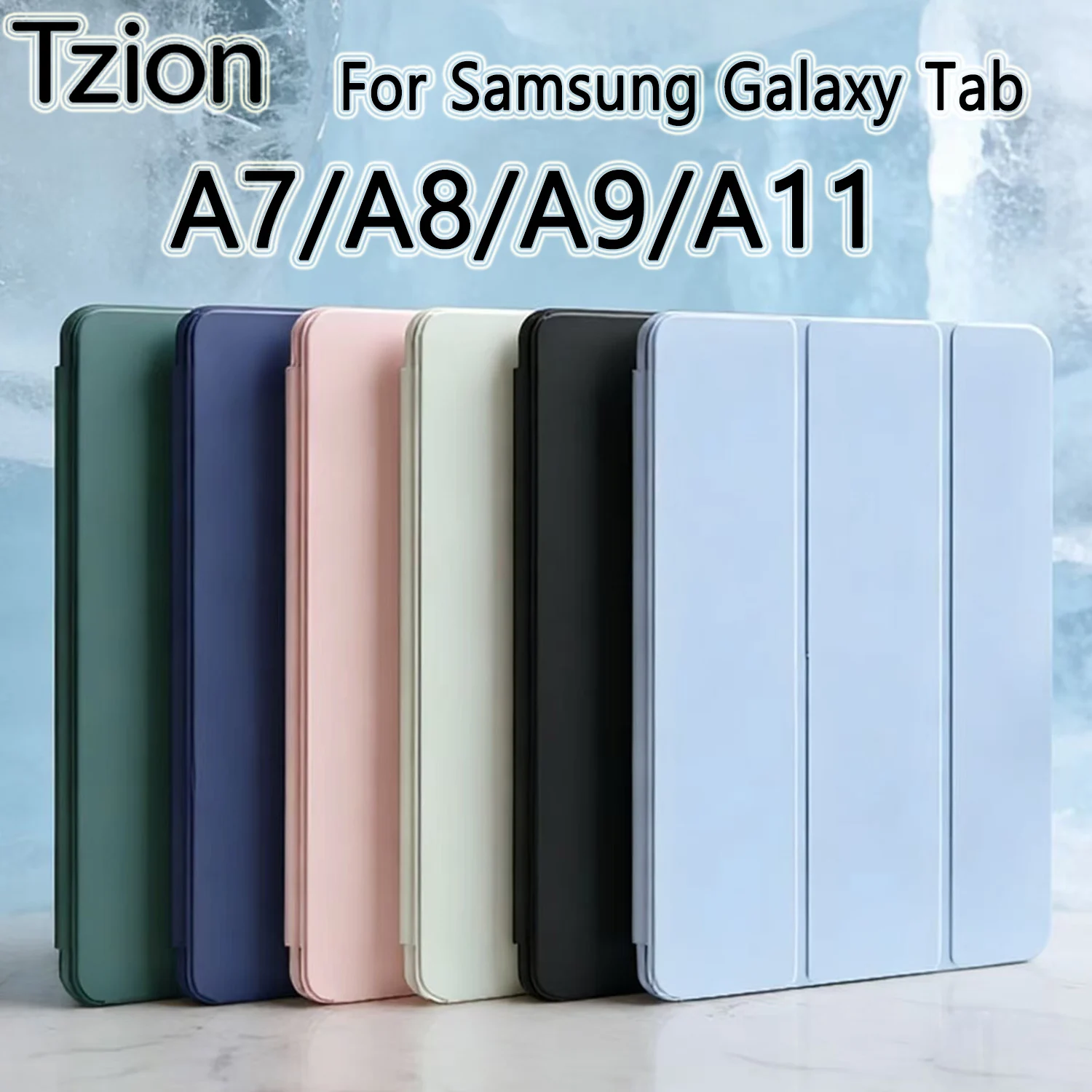 For Samsung Galaxy Tab A7 Lite A8 A9+ A11+ 8.7 10.5 11 T220 T500 T505 X110 X210 X130 X230 Tablet Case Magnetic Flip Stand Cover