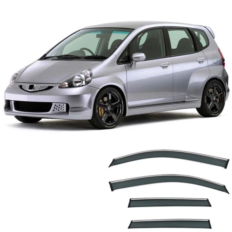 Side Window Deflector Window Visor Awnings & Shelters For Honda Jazz 2001 2002 2003 2004 2005 2006 2007 2008 2009 2010 2011-2024
