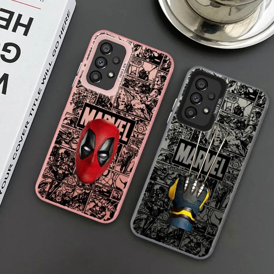 Marvel Deadpool Phone Case for Samsung Galaxy A15 A25 A72 A51 A52 A71 4G A54 A73 A55 A53 A52s 5G Shockproof Mobile Cases