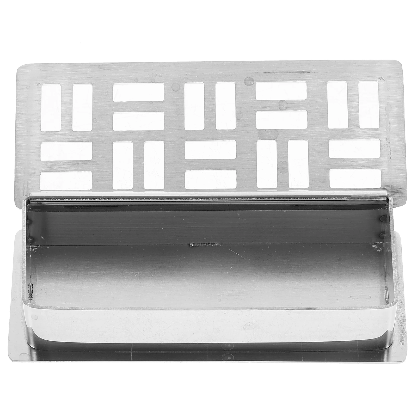 

Stainless Steel Toothpick Holder Storage Box Hollow Grids Design Portable Travel Case For Kitchen Home Decor Bar Ktv Farmhouse