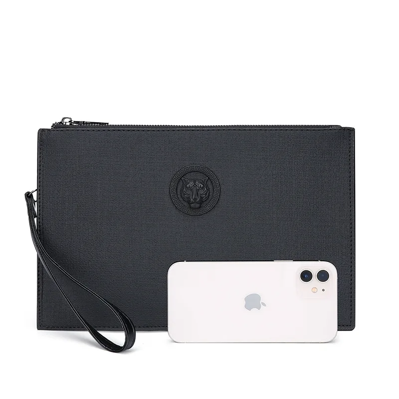 

2025 New Men's Clutch Bag Business Casual Clutches Bags Mens Soft Pu Leather Cluth Male Mobile Phone Bag Hand Bag Purse Wallet