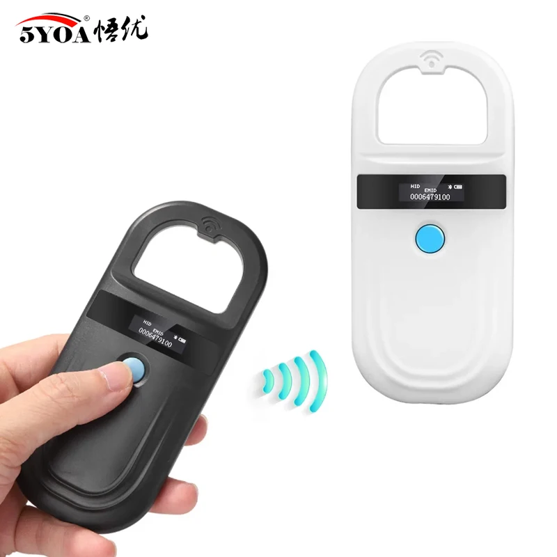5YOA WS180 Handheld RFID Scanner Animal ID Reader OLED Display USB Microchip Scanner for ISO11784/5 Chip Pet Microchip Reading
