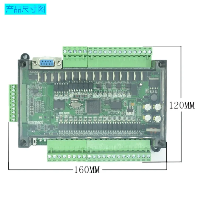 FX3U-32MT FX3U-30MR PLC industrial control board 6AD 2DA Relay output with RTC RS485 CAN communication Compatible with FX1N FX2N