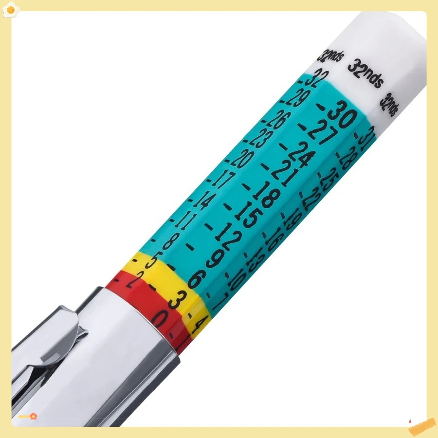 Strumento per misurare la profondità del battistrada del pneumatico da 10 pezzi, 3,35 x 1,06 x 0,43 pollici