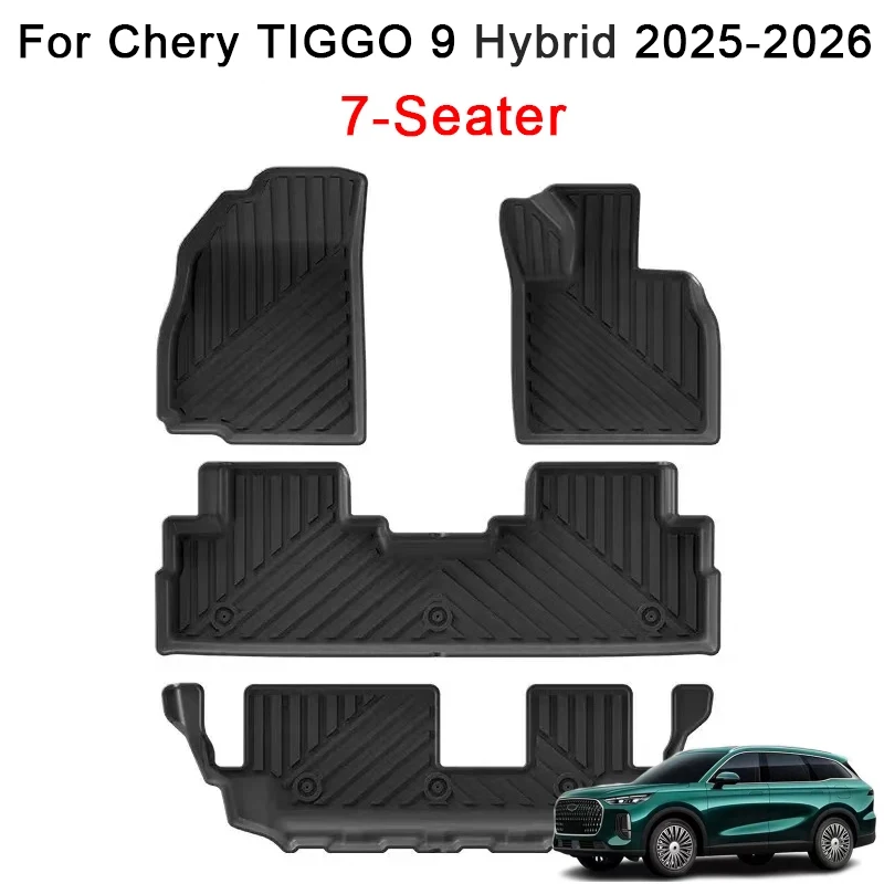 

Car Floor Mats for Chery TIGGO 9 Hybrid 2025 2026 7-Seater 3D TPE Waterproof Foot Mat Right Hand Drive Foot Pad