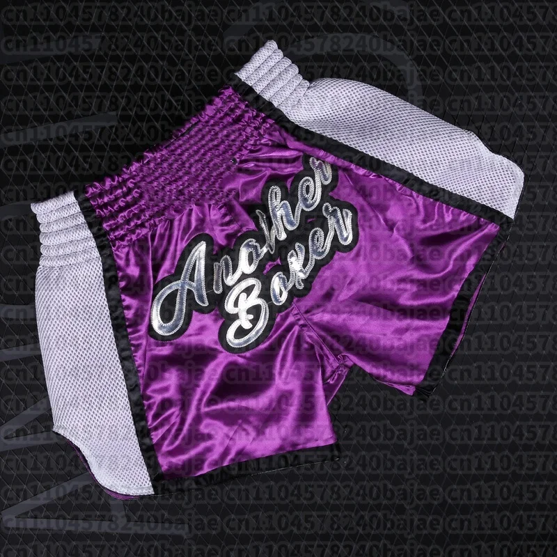 Muay Thai Shorts für Herren, Damen und Kinder, Rosa, Boxtraining, Kickboxen, Atmungsaktive MMA-Shorts, Kampfsport-Bekleidung – Detail 4