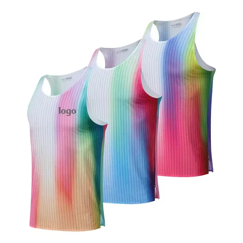 

Men Ultra-Light Seamless Tank Tops Super Breathable Marathon Singlet Professional Material For Track Field Game Athletic Shirt