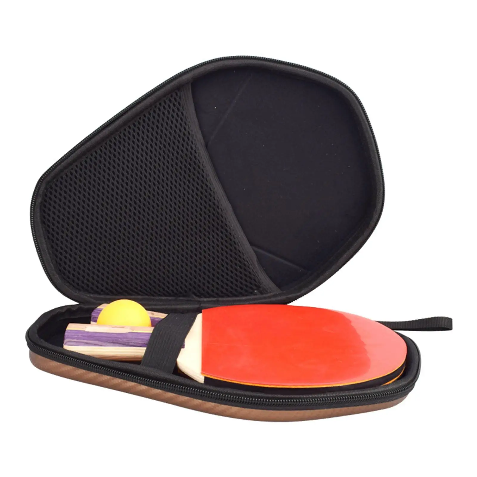 Portable Professional Table Tennis Racket Bag EVA Paddle Holder Zipper Storage Pouch for Home School Gym