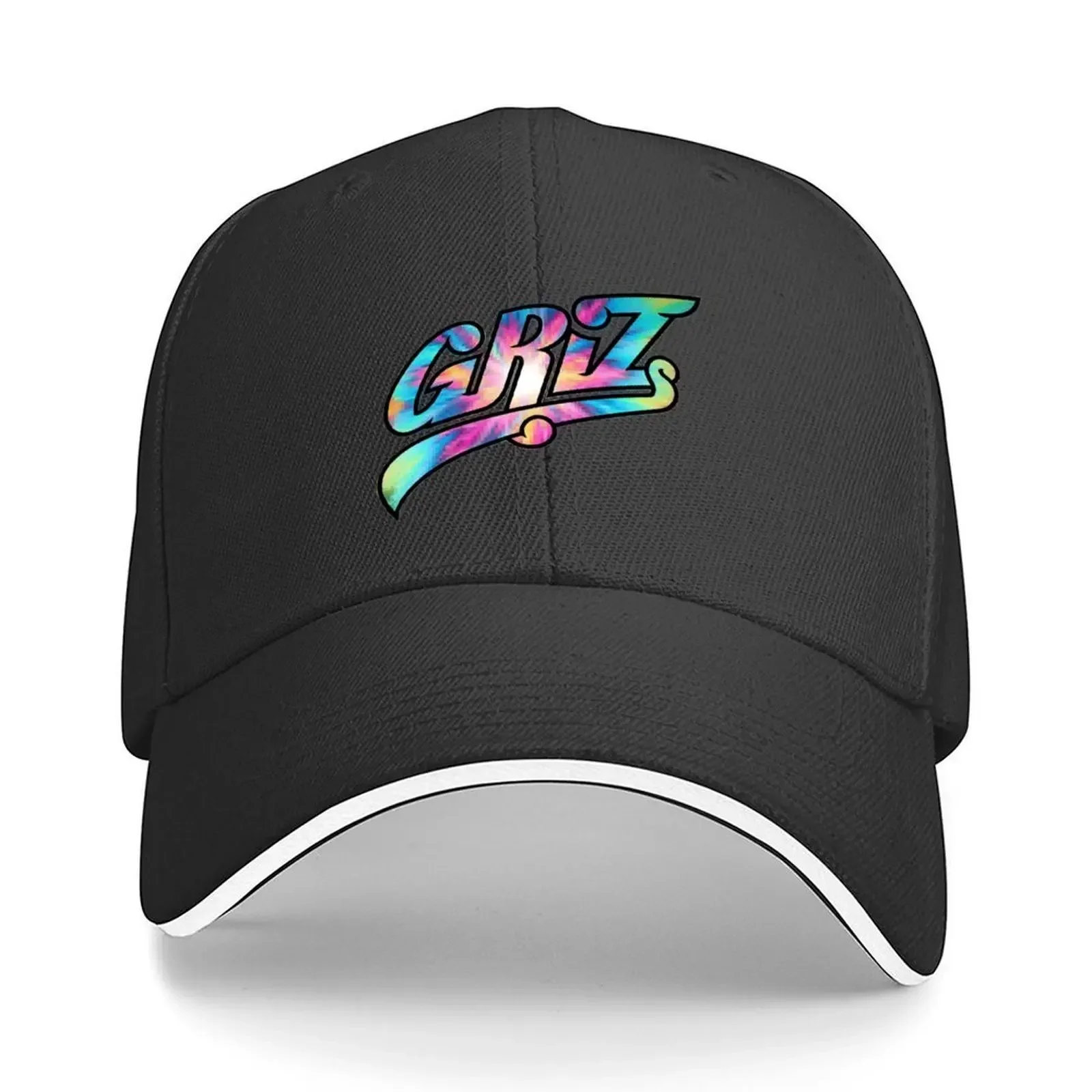 New GRiZ Logo- Rainbow Pixel Tie-Dye Print Baseball Cap Luxury Man Hat Beach Outing Sun Cap Hats For Men Female Men's