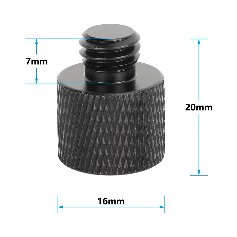 HDRig 3/8 Zoll Stecker auf Buchse Schraubenverlängerung Kameraschraubenadapter für Kamerastativ 5 Stück