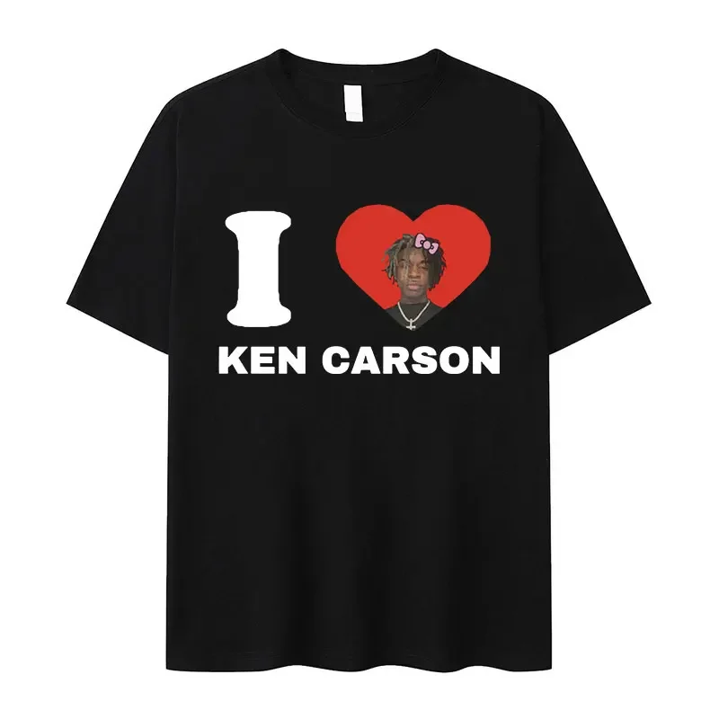 Ken Carson I Love Print Graphic T Shirts Men Women Cotton Fashion Top Sleeve T-shirt Oversized Harajuku T-shirt Streetwear
