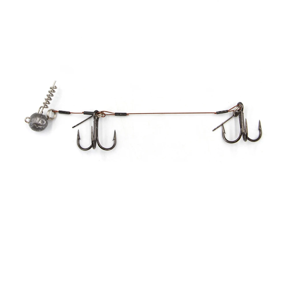 Fishing Stingers Accessories Tools Attachment Treble Center Hook Pin Replacement Rig Set Spare Stainless Steel