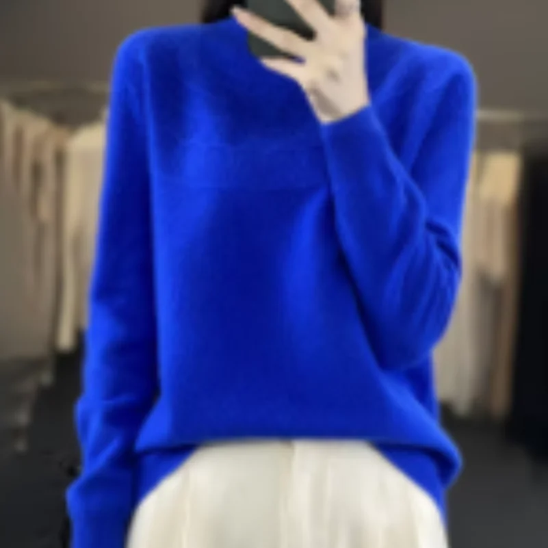 

Женские пуловеры с вырезом и воротником-стойкой, удобные простые трикотажные изделия из 100% мериносовой шерсти, новые поступления, шикарный свитер, мягкие теплые базовые топы