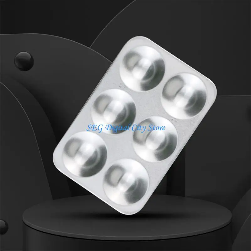 U75B 6 Well 10 Well 12 Well Paint Tray Round Sqaure Metal Palette for Painting