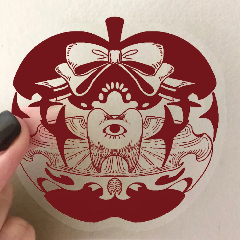 10/30/50 قطعة شفافة الرعب القوطية الكتابة على الجدران ملصقات Vintage الهيكل العظمي الشارات DIY بها بنفسك محمول الأمتعة سيارة كول لاصقة تزيين