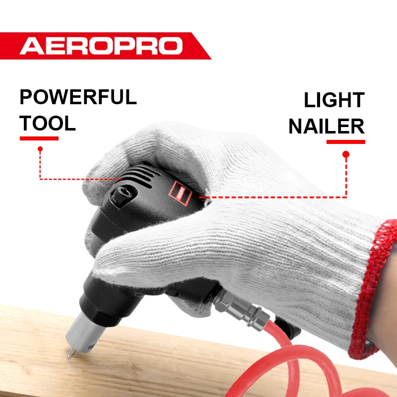 Aero pro-mini pistola pneumática, conector de metal, martelo, viga