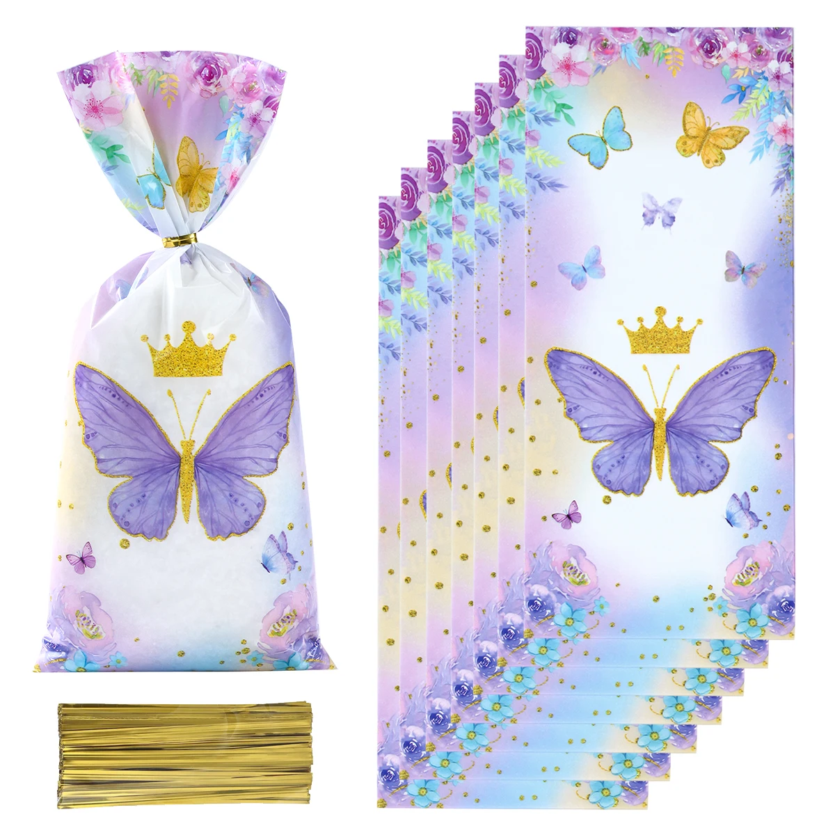 Butterfly Candy Bag Birthday Party Decoration Kids Gift Packaging Bag Girl Baby Shower Supplies Wedding Portable Box Bag