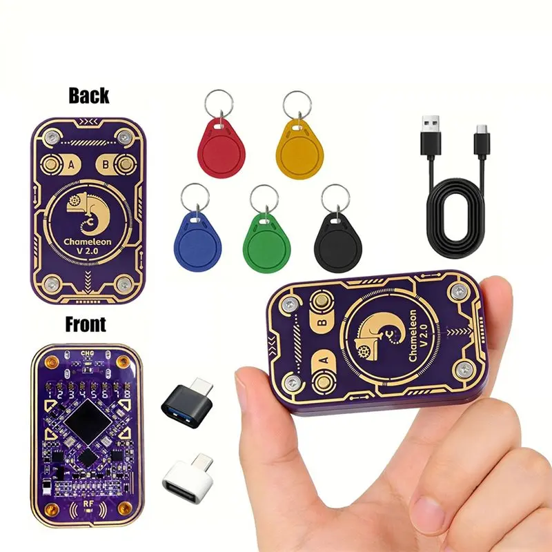 [NEW A09R!】 Chameleon Ultra V2.0 5XUID Duplicator RFID Emulator Reader 125Khz 13.56Mhz Keychain Card Decoding Functionality