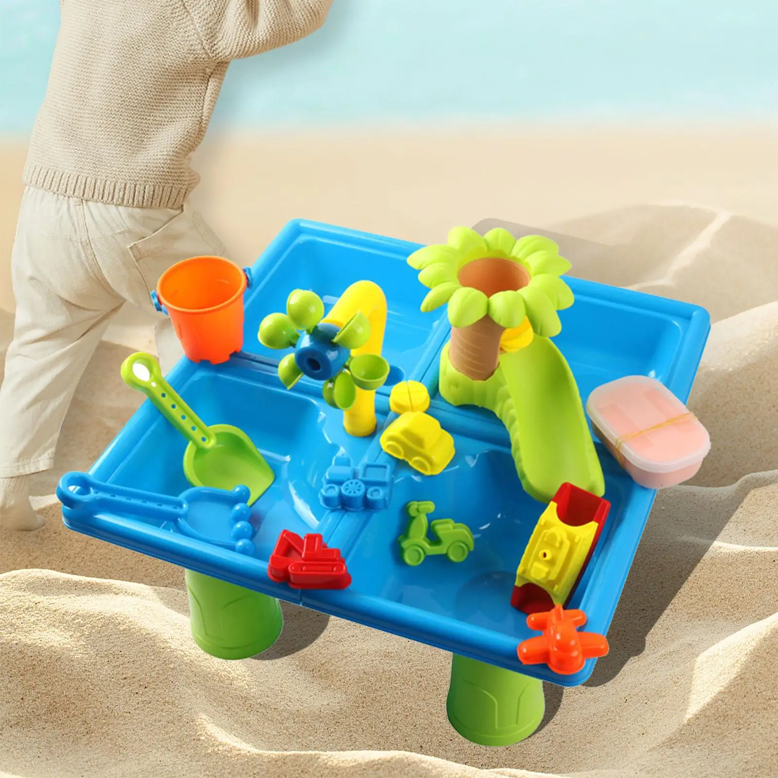 

24 Pieces Sand Water Table Toys Durable Kids Girls Boys Children Gift Age 1-3 Sensory Tables Beach Toys Summer Toys for Outdoor