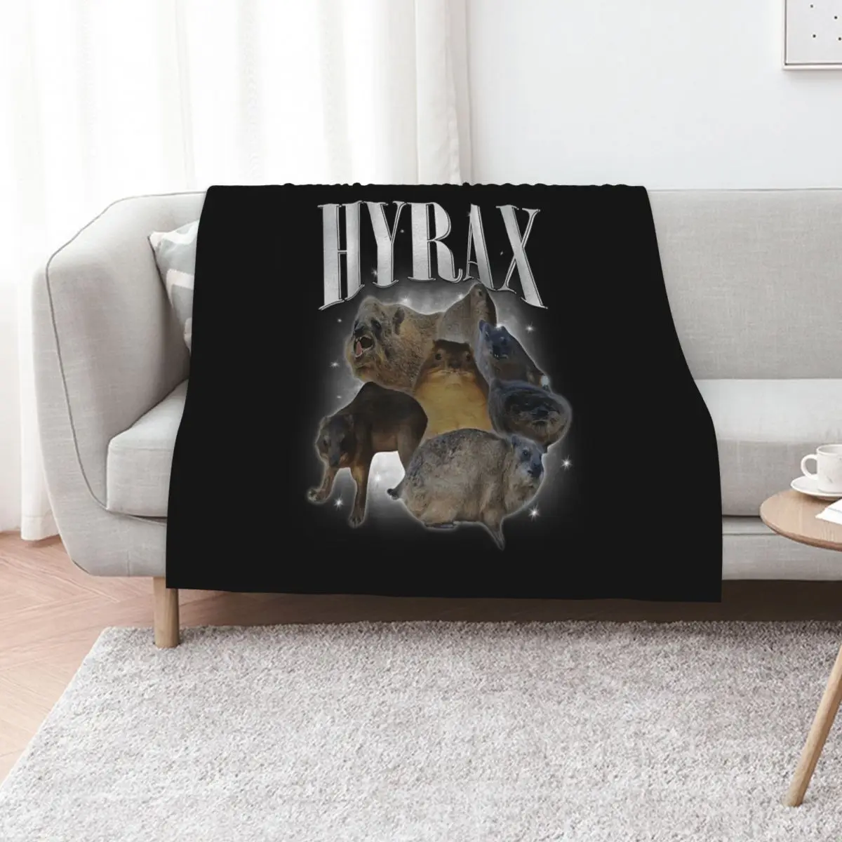 Funny Hyrax Oddly Specific Meme Animal For Family Tee Throw Blanket sofa bed For Sofa Thin Cute Plaid Thin Camping Blankets