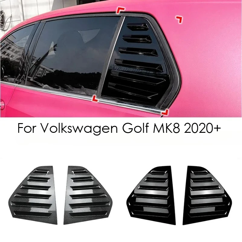 

Car Rear Window Louvers For Volkswagen VW Golf MK8 2020+ Shutter Triangular Trim Cover Exterior Tuning Parts Car Accessories