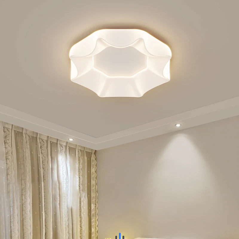 

QILEMEI Modern Warm LED Ceiling Light For Bedroom Living Room Eye Protection White Ceiling Lamp Indoor Lighting Fixtures