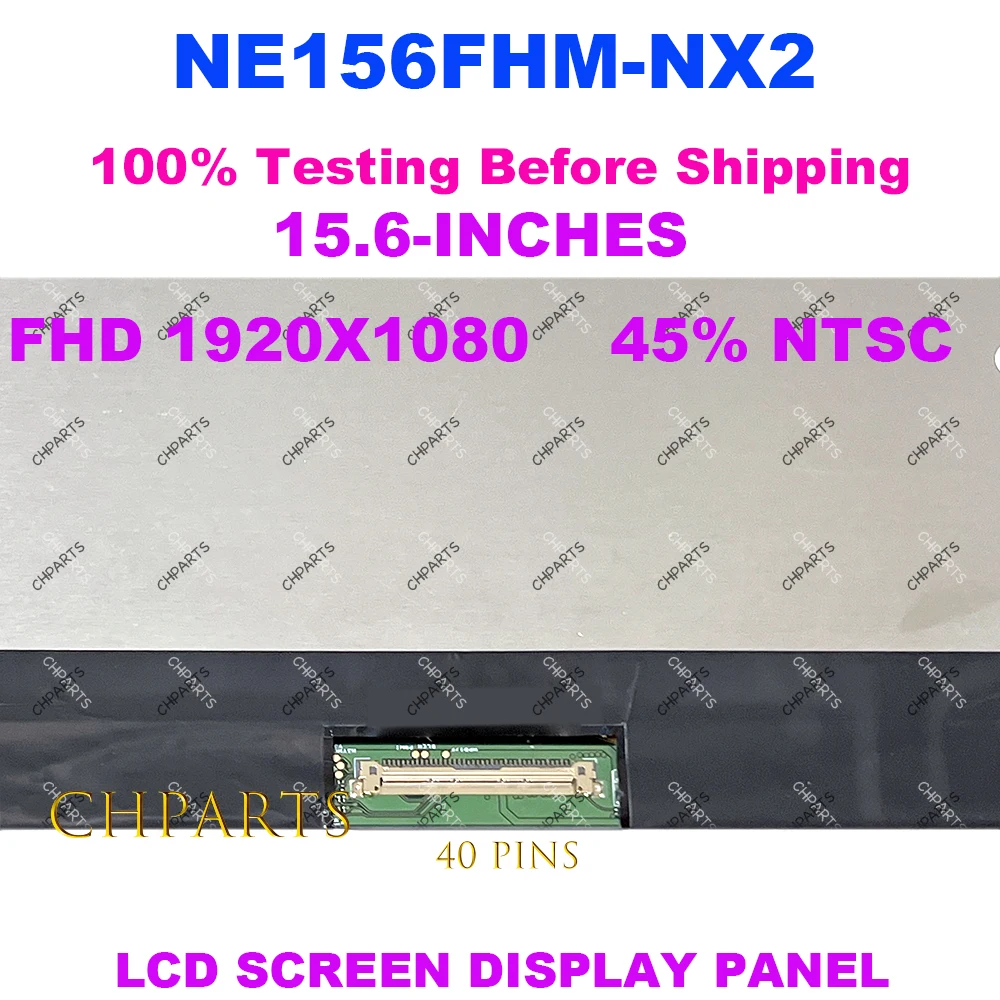 Painel Slim LED Matrix Laptop LCD, 0D2W2X, 144HZ, FHD, NE156FHM-NX1, apto para NE156FHM-NX2, NV156FHM-NX4, 40%