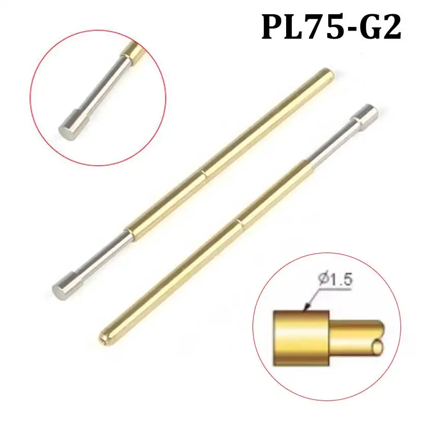 Cltgxdd 10 Stück PL75-A2 B1 D2 E2 F1 G2 H2 J1 LM2 Q1 Q2 T2 M3 4 W 4S PCB skalierbare Federprüfspitze Pogo-Pin-Stecker – Detail 7