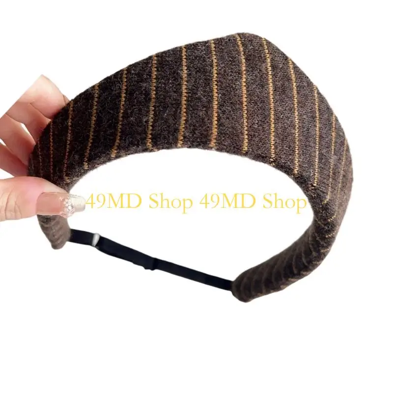 

49MD Unisex Striped Fabric Headbands Comfortable Hairband For Family Members In Styling Option Easy Care