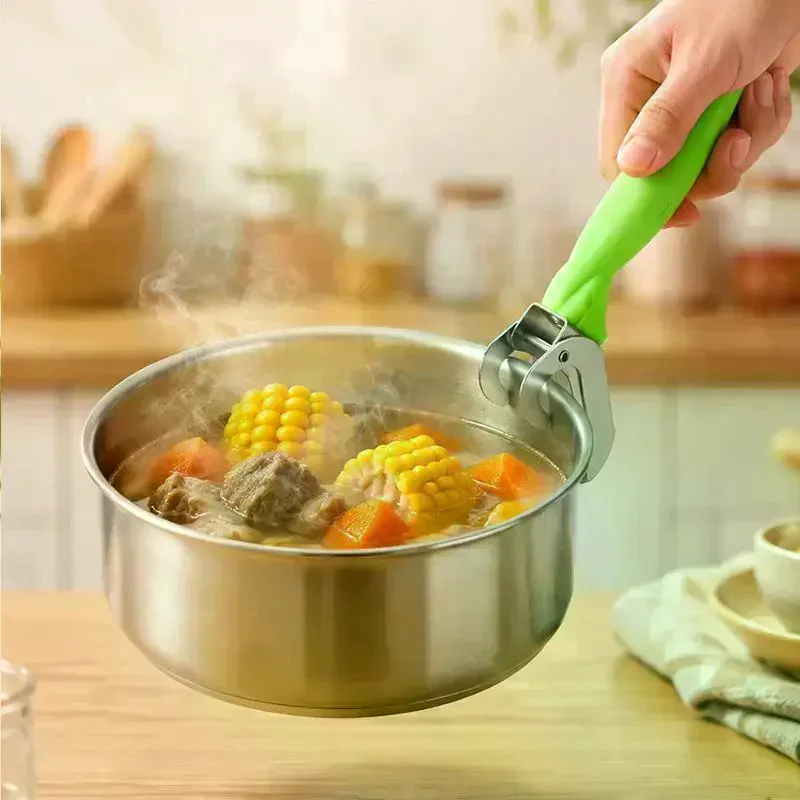 Stainless Steel Hot Bowl Gripper: Non Slip Handle Firm Grip Kitchen Lifting Dishes Bowls Pots