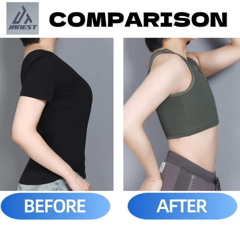 Trans Chest Binder Vest Flat Breast Breathable Casual S-4XL Front Zipper Tomboy Binder  Non Bandage Tank Tops Cosplay