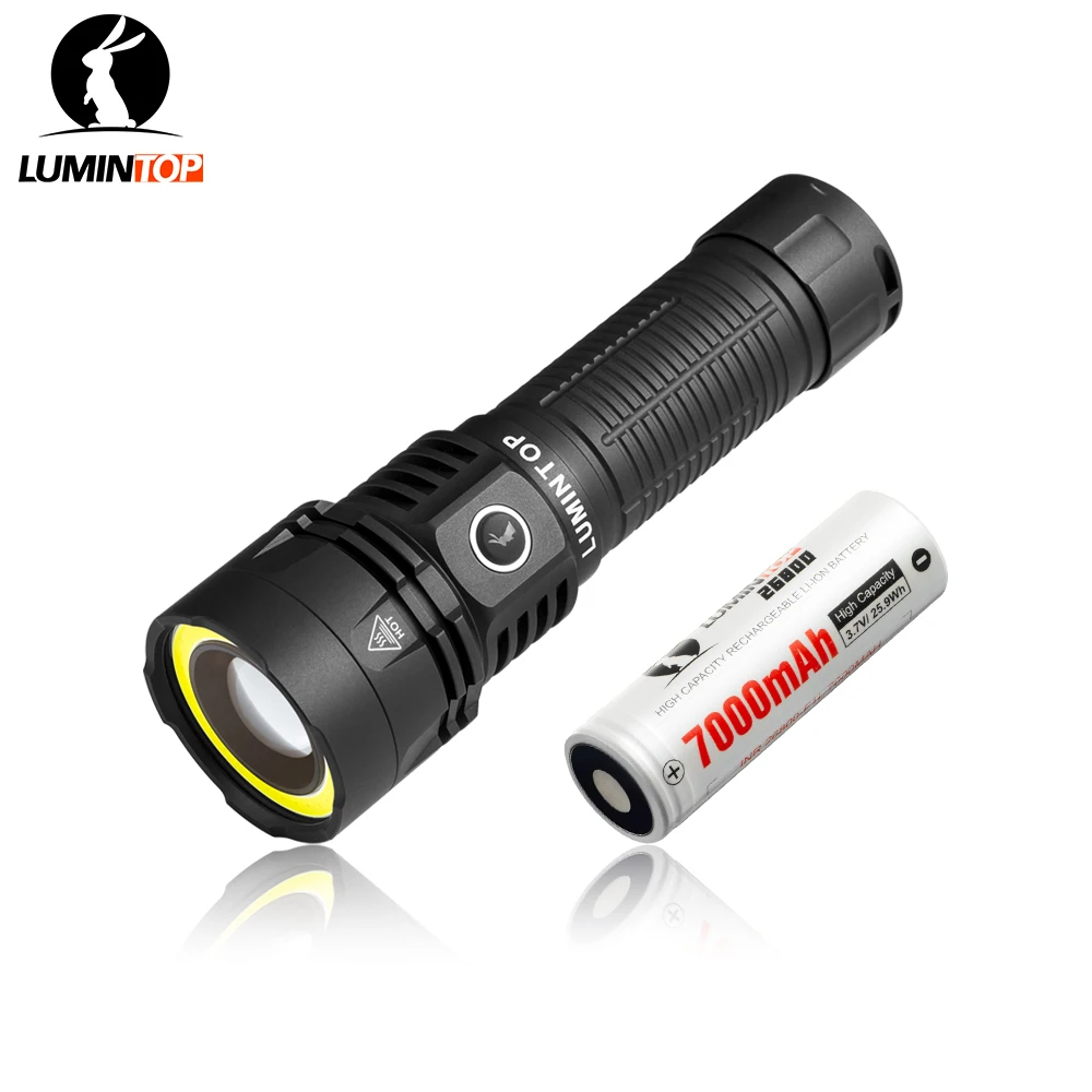 Lumintop W2 LED COB flashlight 26800 battery with magnetic tail USB TYPE C rechargeable with COB flood and red light for outdoor