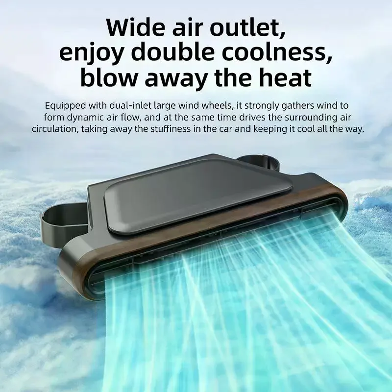 

Portable Car Fan - USB Cooling Vehicle Accessory, Quiet Compact SUV Seat Fan, Adjustable Airflow Design, Efficient Proced