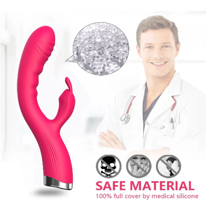 Vibromasseur point G à 10 vitesses, gode puissant Rechargeable par Usb, lapin, Stimulation du Clitoris, Massage, jouets sexuels pour adultes