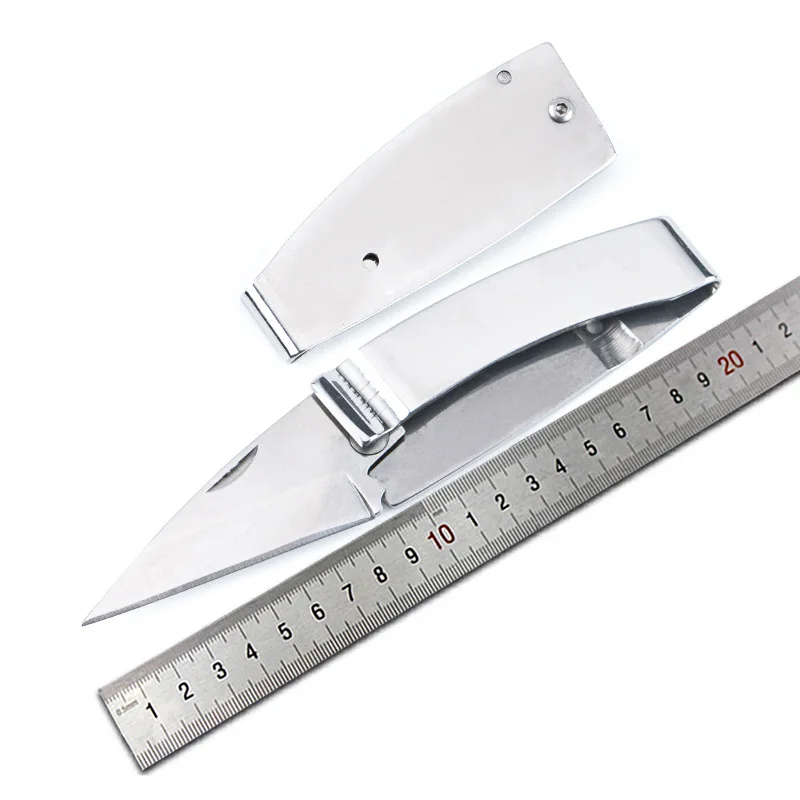 Imagem -02 - Sharp Blade Folding Knife Pocket Edc Knife Ferramentas Manuais Multifuncionais Wallet Note Clip Acampamento ao ar Livre Aço Inoxidável