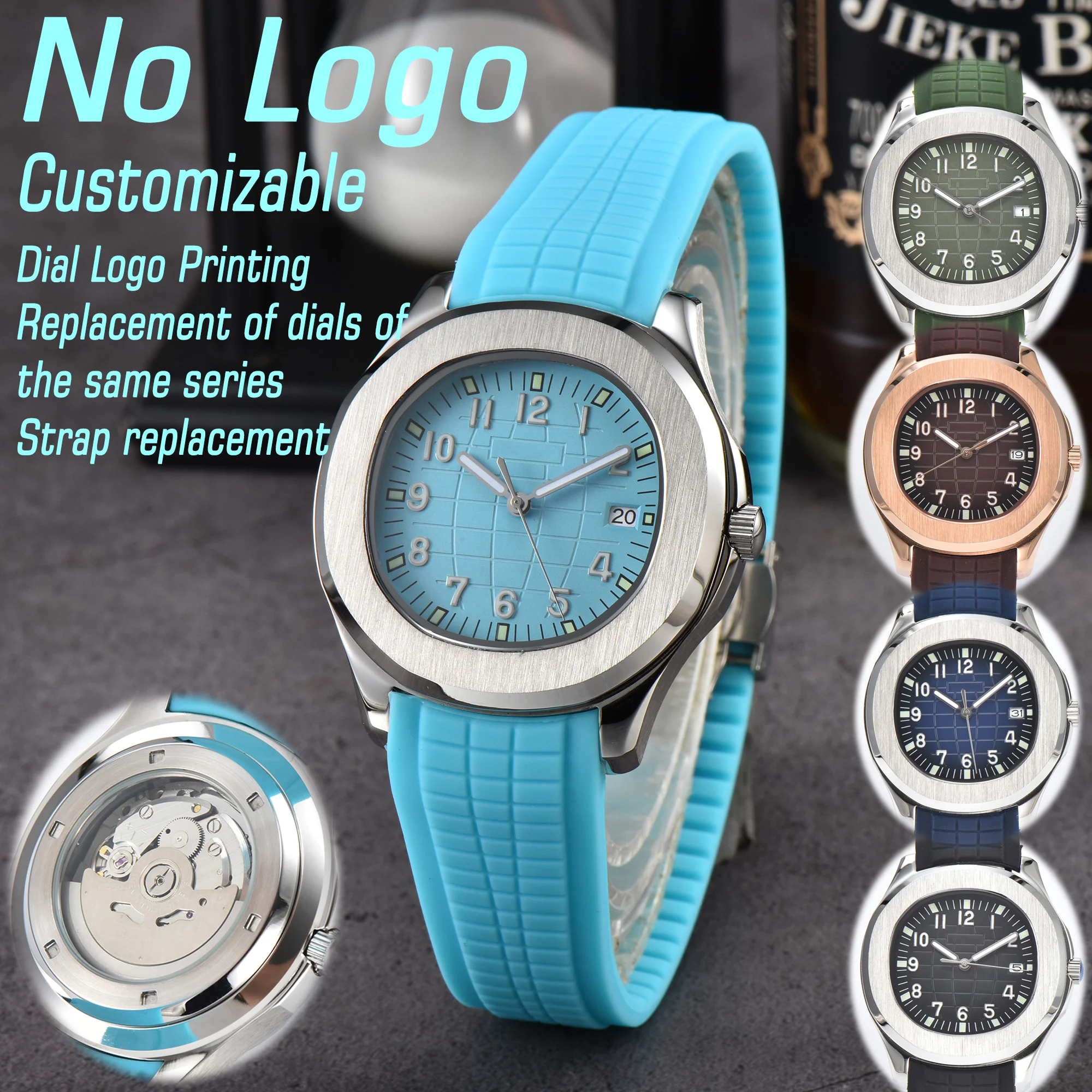 

41mm NH35 Men's Automatic Mechanical Watch 316L Stainless Steel case Sapphire Glass 100m Waterproof Customizable Luxury Watch