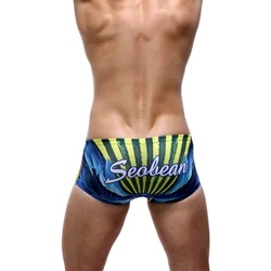 Seobean Swimwear Men Swimming Trunks Bikini Boxer Sexy Beach Sea Surfing Bathing Suit Wear Sport Shorts Man Swimsuit Swim Shorts