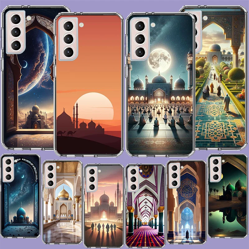 Islam Muslim Mosque Phone Case For Samsung A04 A04S A15 A25 A35 A55 A05S Note 20 Ultra 10 Lite 9 8 M32 M30S M21 M31 M51 M52 M12