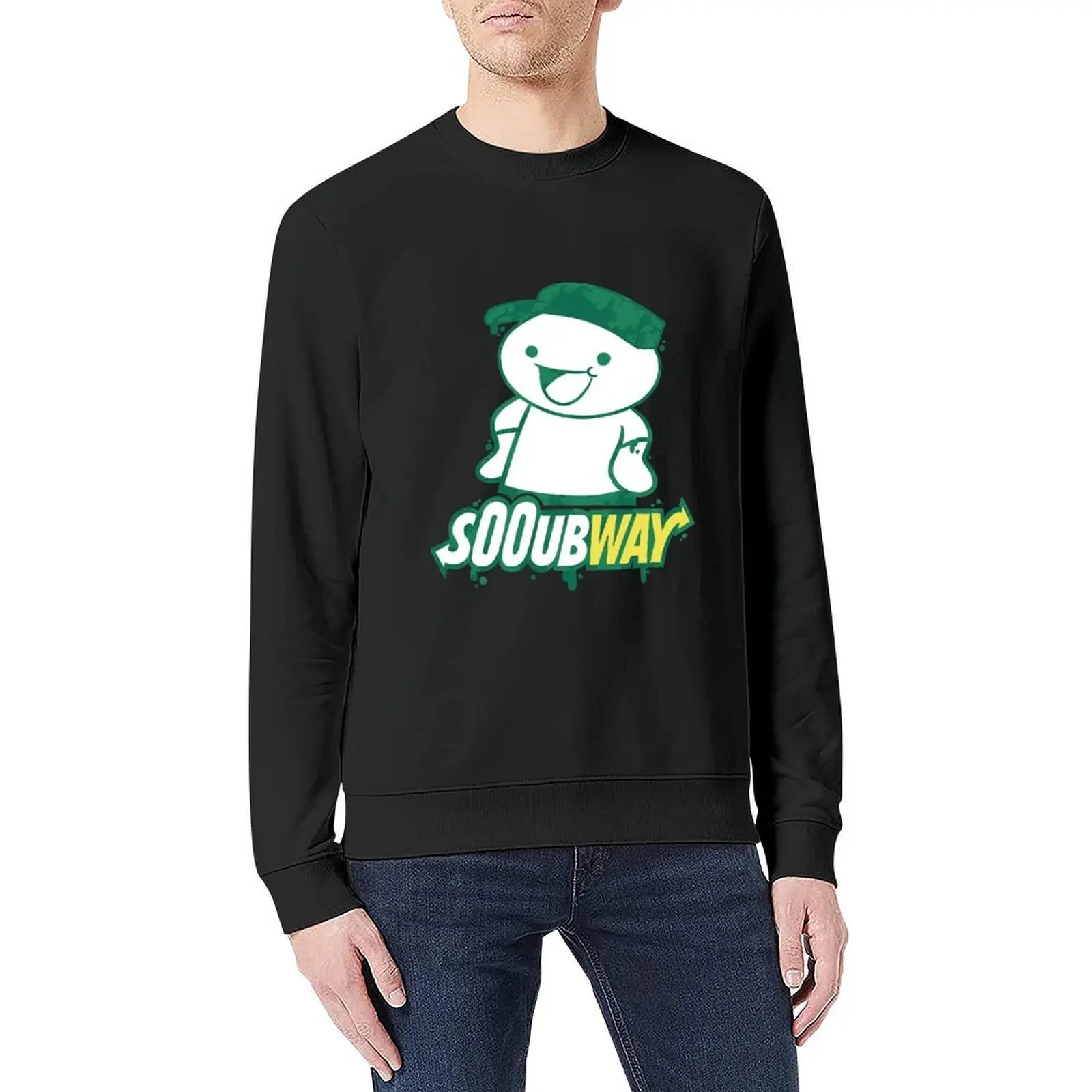 The Odd1sOut Sooubway الكتابة على الجدران البلوز الملابس للرجال الملابس الكورية ملابس الرجال بلوزات مقنعين